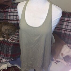 Gym Revolution muscle tank top shirt sage green
